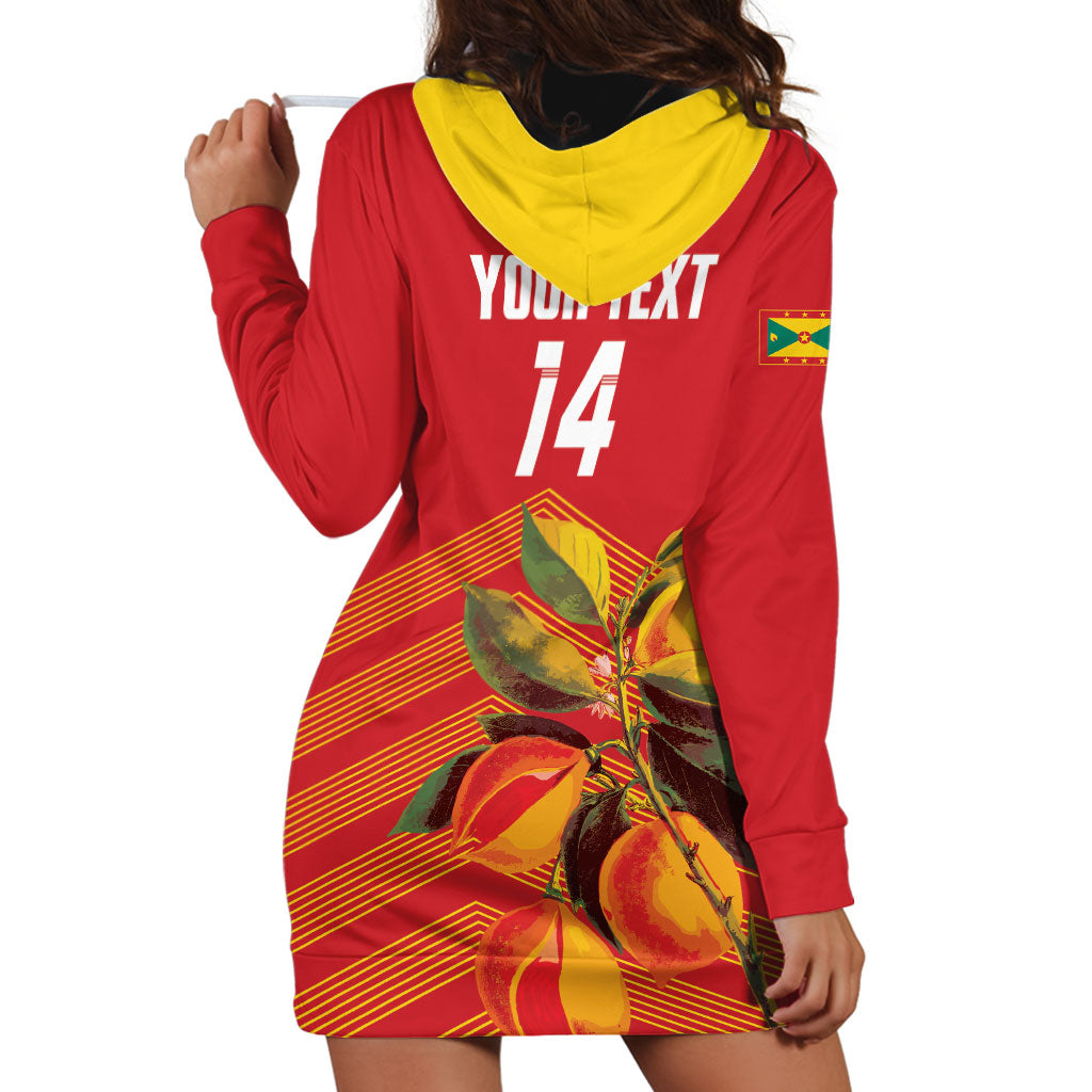 Grenada Football 2026 Custom Hoodie Dress Go Spice Boys Nutmeg Red Version