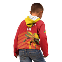 Grenada Football 2026 Custom Kid Hoodie Go Spice Boys Nutmeg Red Version