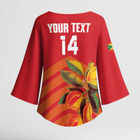 Grenada Football 2026 Custom Kimono Sleeve Blouse Go Spice Boys Nutmeg Red Version