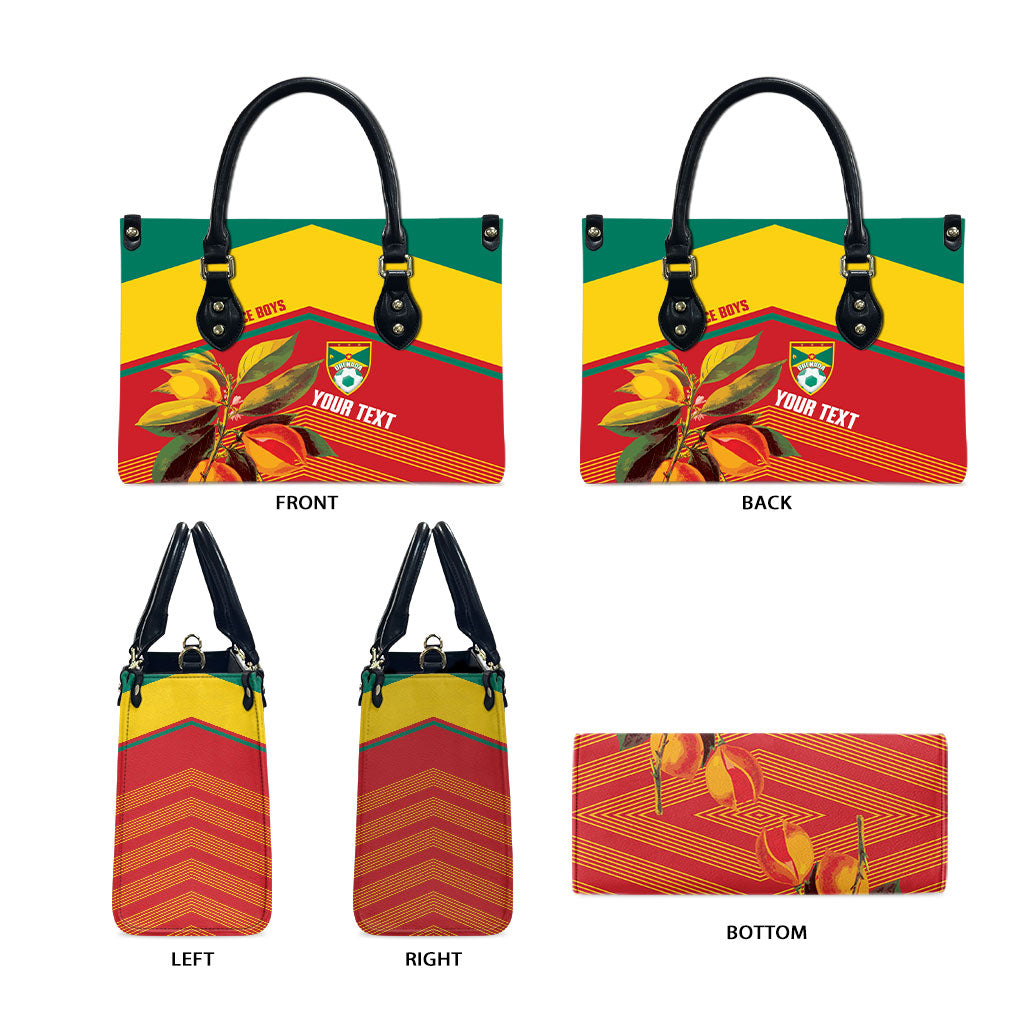 Grenada Football 2026 Custom Leather Bag Go Spice Boys Nutmeg Red Version