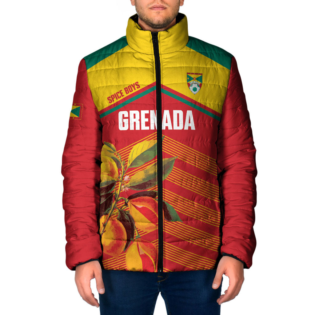 Grenada Football 2026 Custom Padded Jacket Go Spice Boys Nutmeg Red Version