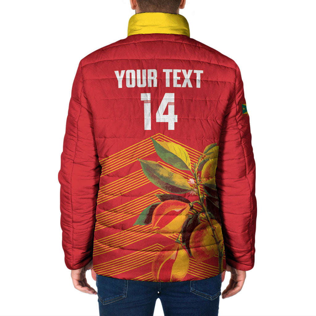 Grenada Football 2026 Custom Padded Jacket Go Spice Boys Nutmeg Red Version