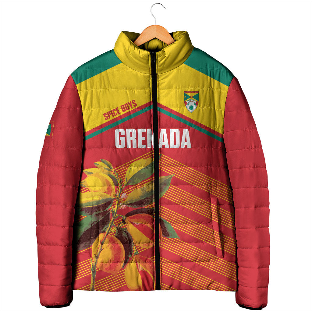 Grenada Football 2026 Custom Padded Jacket Go Spice Boys Nutmeg Red Version