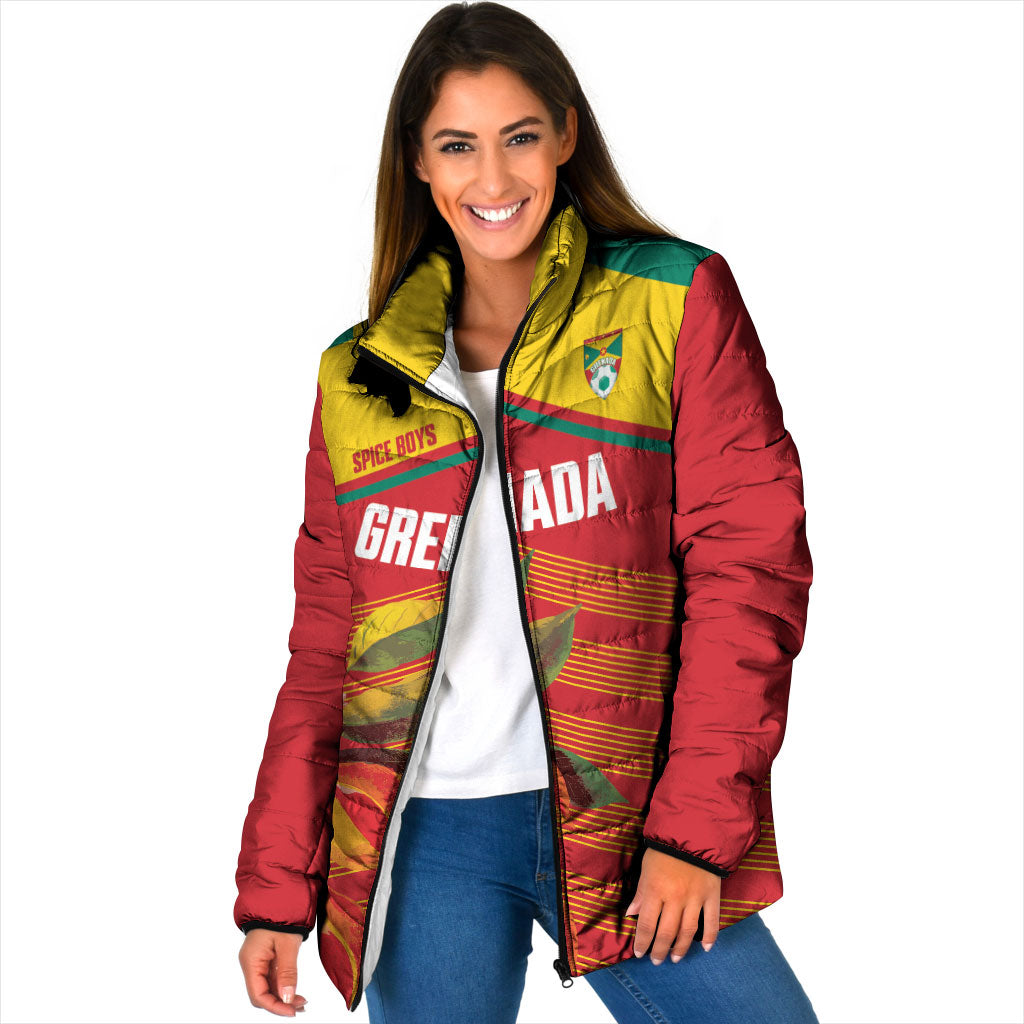 Grenada Football 2026 Custom Padded Jacket Go Spice Boys Nutmeg Red Version