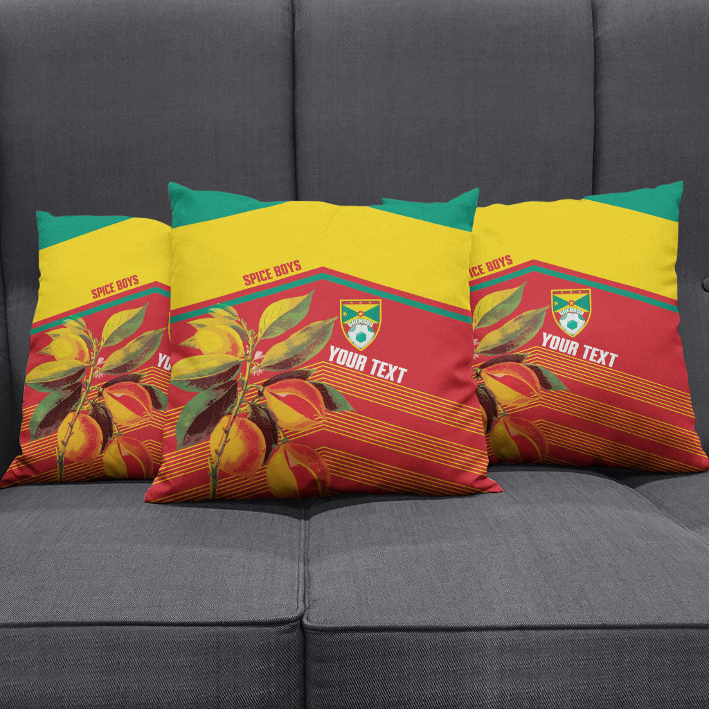 Grenada Football 2026 Custom Pillow Cover Go Spice Boys Nutmeg Red Version