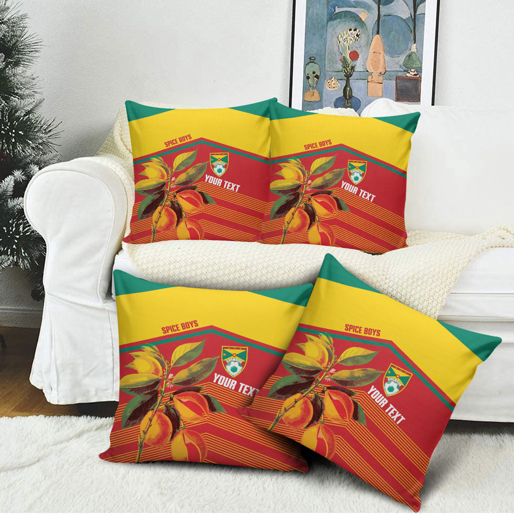 Grenada Football 2026 Custom Pillow Cover Go Spice Boys Nutmeg Red Version