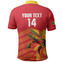 Grenada Football 2026 Custom Polo Shirt Go Spice Boys Nutmeg Red Version