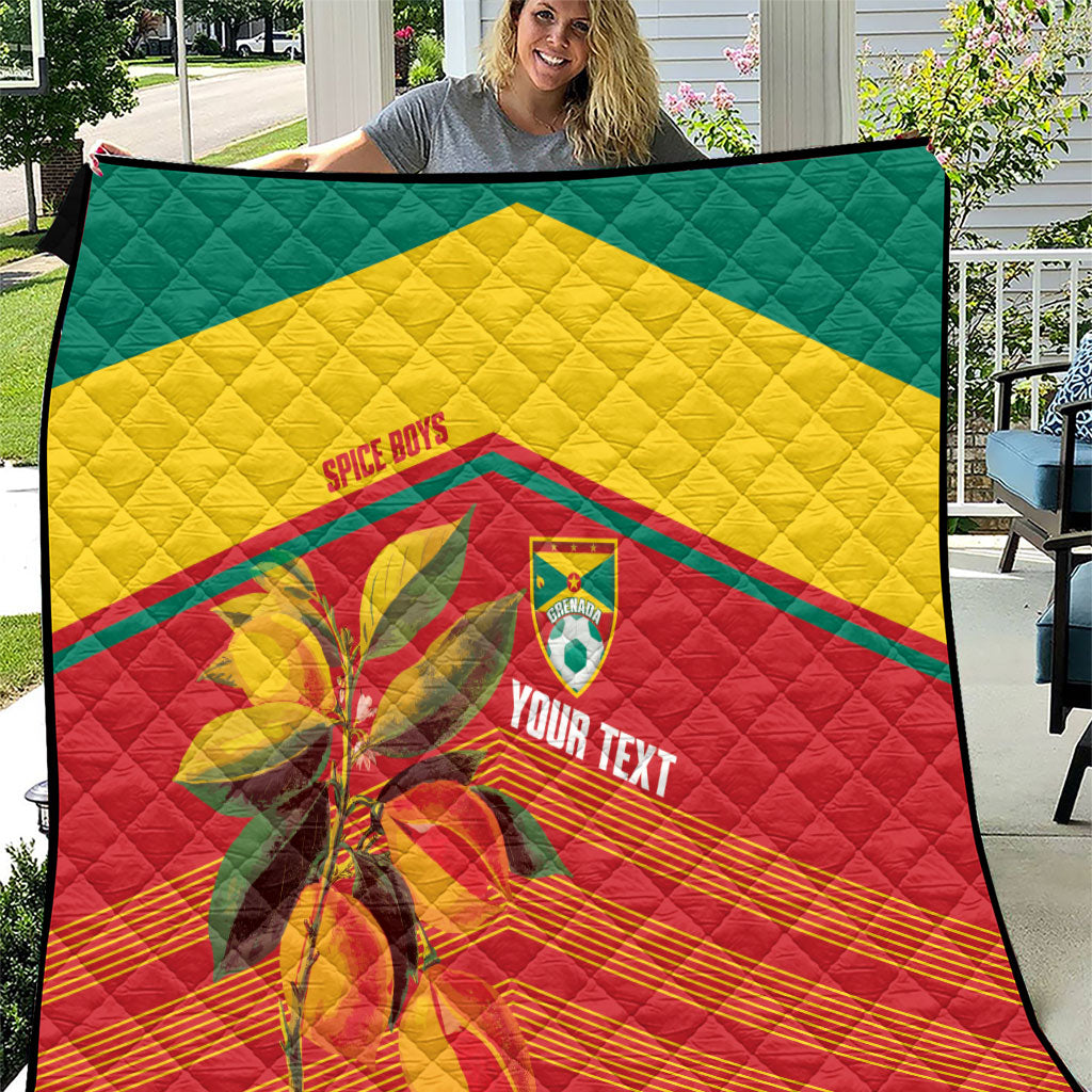 Grenada Football 2026 Custom Quilt Go Spice Boys Nutmeg Red Version
