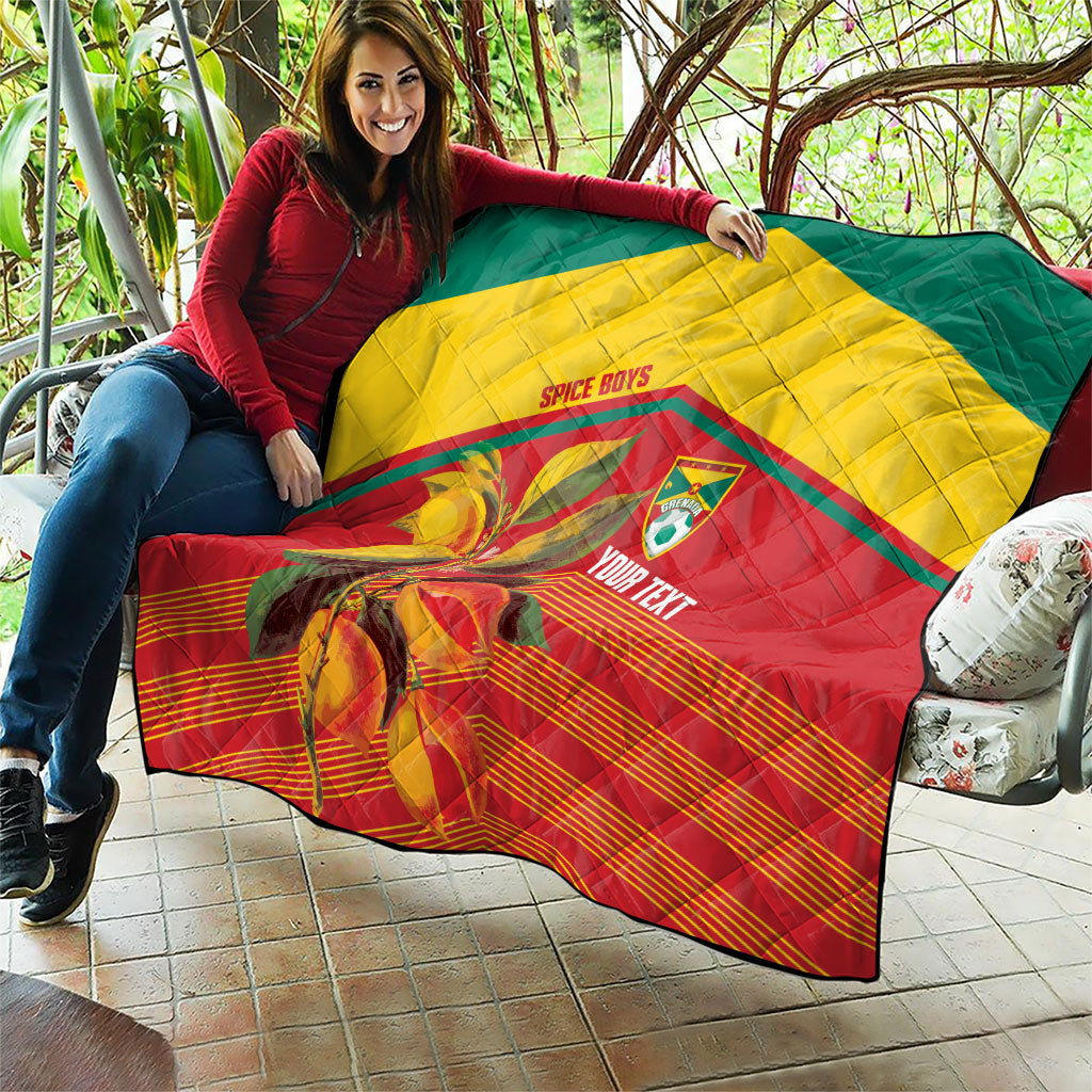 Grenada Football 2026 Custom Quilt Go Spice Boys Nutmeg Red Version