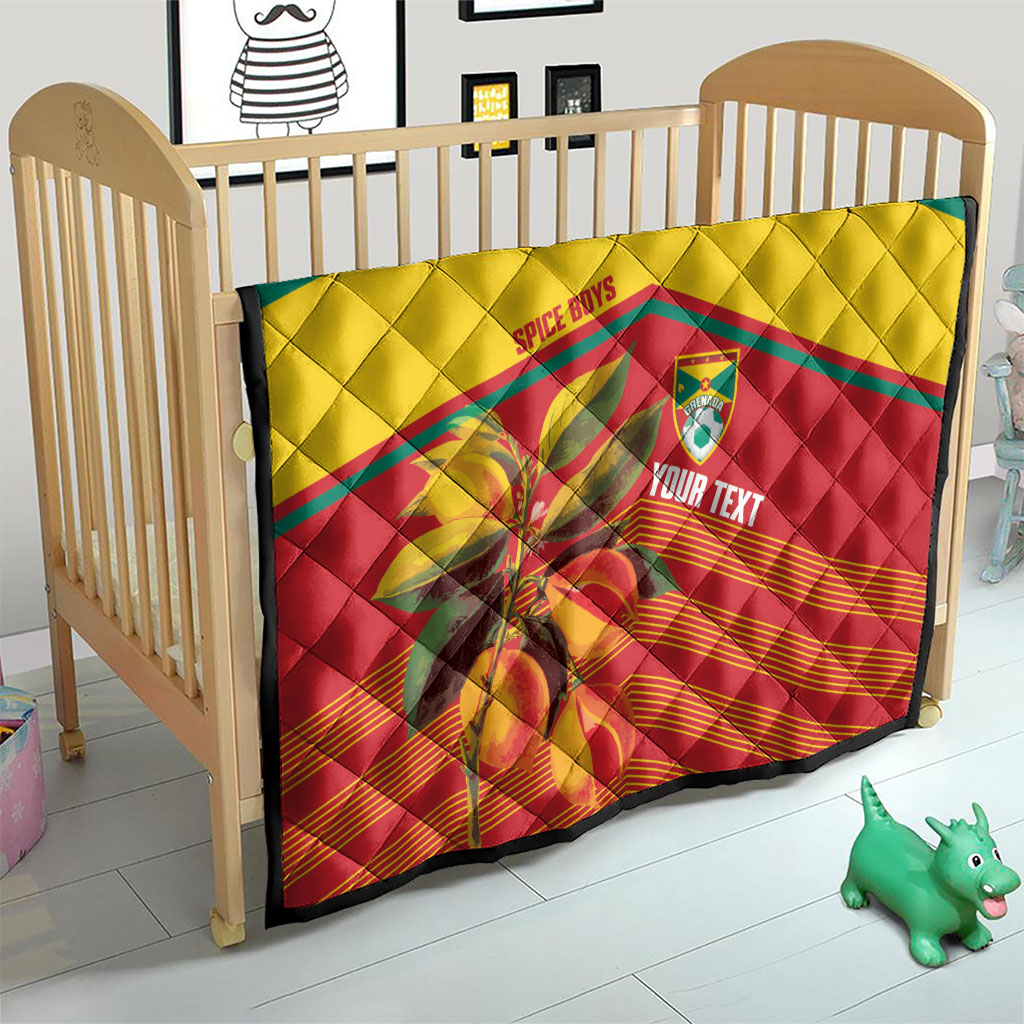 Grenada Football 2026 Custom Quilt Go Spice Boys Nutmeg Red Version
