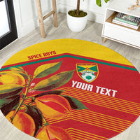 Grenada Football 2026 Custom Round Carpet Go Spice Boys Nutmeg Red Version