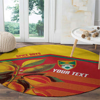 Grenada Football 2026 Custom Round Carpet Go Spice Boys Nutmeg Red Version