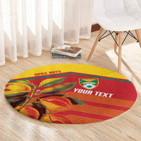 Grenada Football 2026 Custom Round Carpet Go Spice Boys Nutmeg Red Version