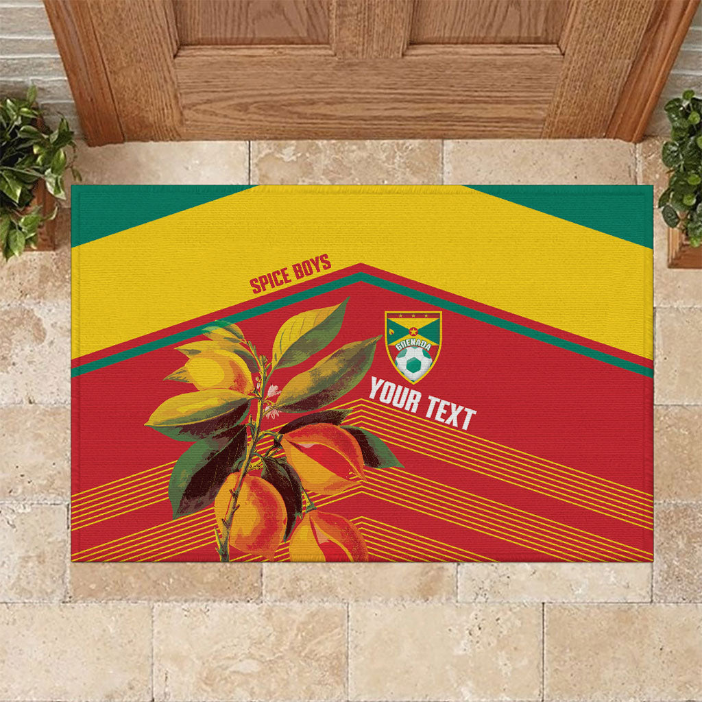 Grenada Football 2026 Custom Rubber Doormat Go Spice Boys Nutmeg Red Version