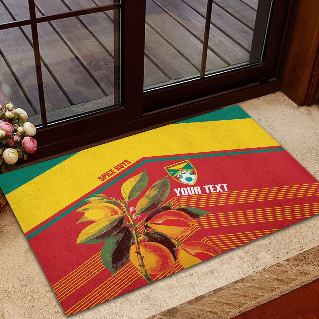 Grenada Football 2026 Custom Rubber Doormat Go Spice Boys Nutmeg Red Version