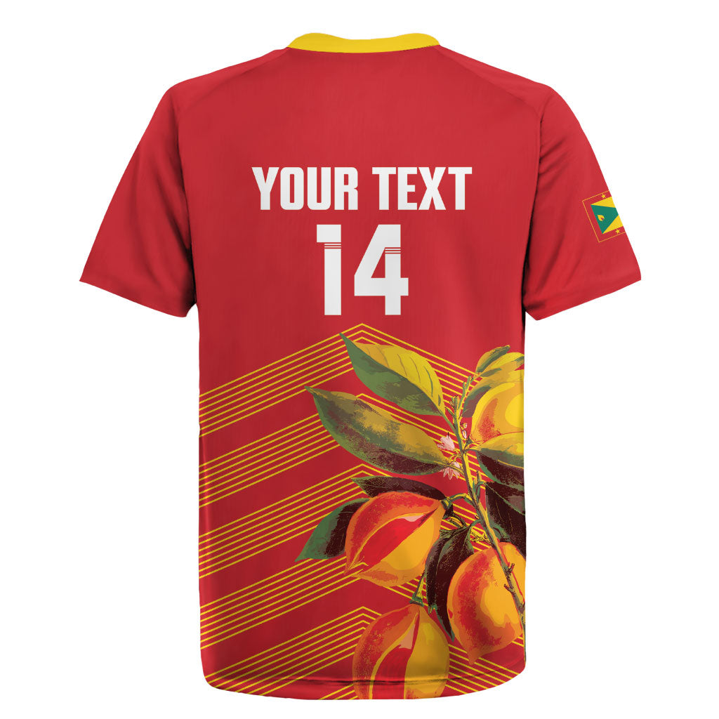 Grenada Football 2026 Custom Rugby Jersey Go Spice Boys Nutmeg Red Version