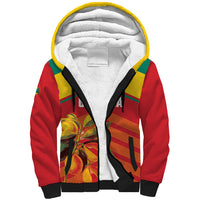 Grenada Football 2026 Custom Sherpa Hoodie Go Spice Boys Nutmeg Red Version