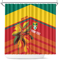 Grenada Football 2026 Custom Shower Curtain Go Spice Boys Nutmeg Red Version