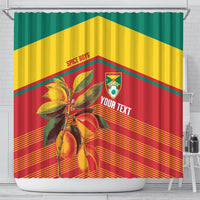 Grenada Football 2026 Custom Shower Curtain Go Spice Boys Nutmeg Red Version