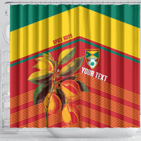 Grenada Football 2026 Custom Shower Curtain Go Spice Boys Nutmeg Red Version