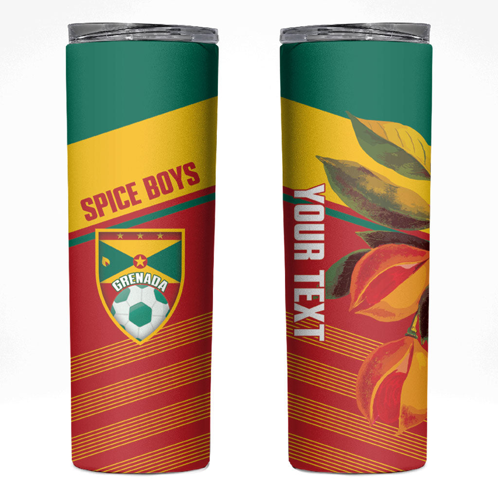 Grenada Football 2026 Custom Skinny Tumbler Go Spice Boys Nutmeg Red Version