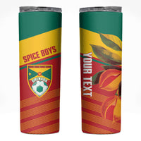 Grenada Football 2026 Custom Skinny Tumbler Go Spice Boys Nutmeg Red Version
