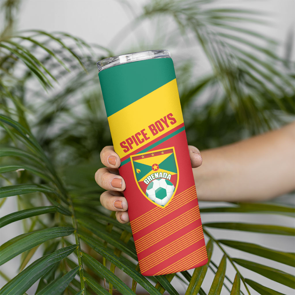 Grenada Football 2026 Custom Skinny Tumbler Go Spice Boys Nutmeg Red Version
