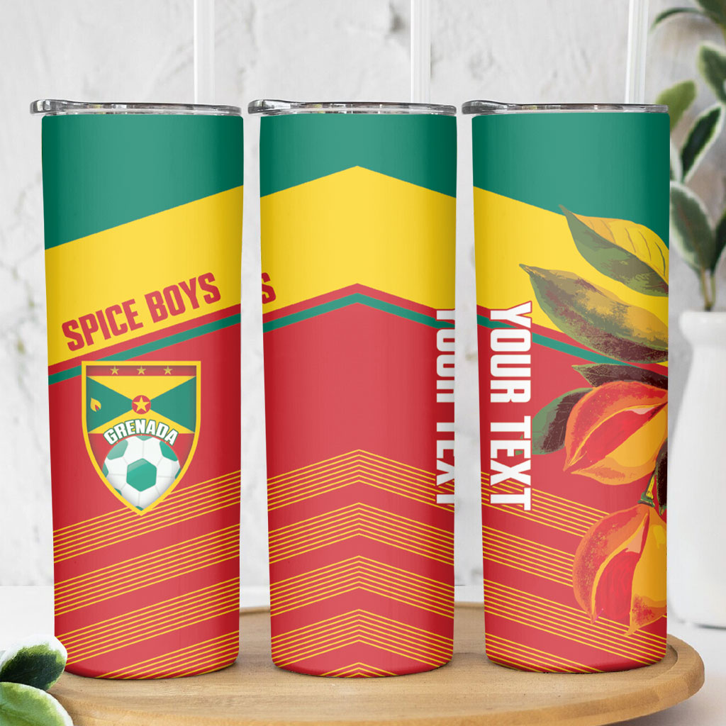 Grenada Football 2026 Custom Skinny Tumbler Go Spice Boys Nutmeg Red Version