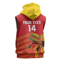 Grenada Football 2026 Custom Sleeveless Zip Hoodie Go Spice Boys Nutmeg Red Version
