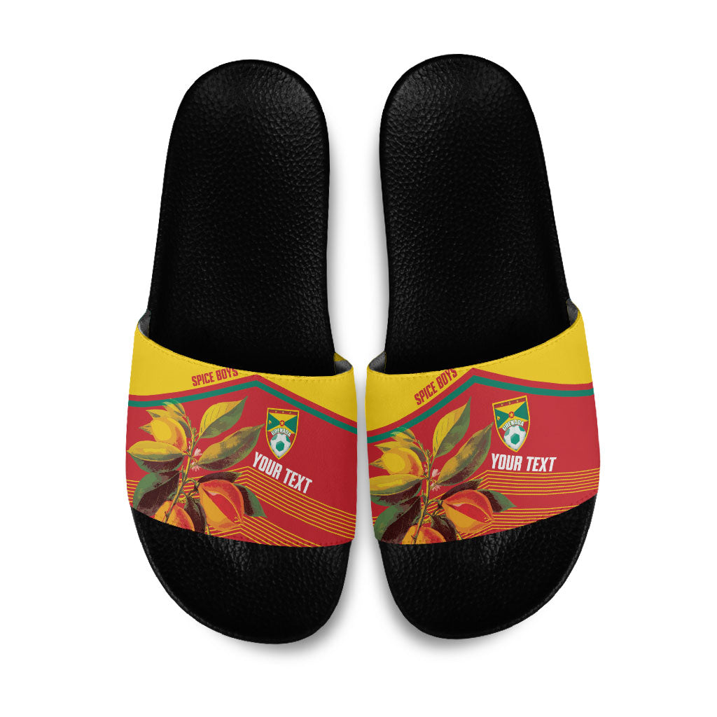 Grenada Football 2026 Custom Slide Sandals Go Spice Boys Nutmeg Red Version