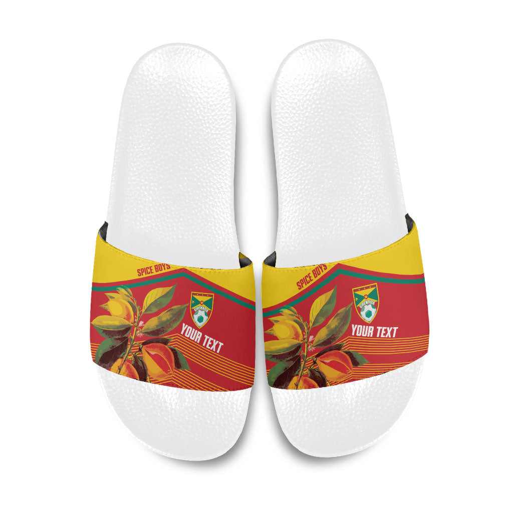 Grenada Football 2026 Custom Slide Sandals Go Spice Boys Nutmeg Red Version