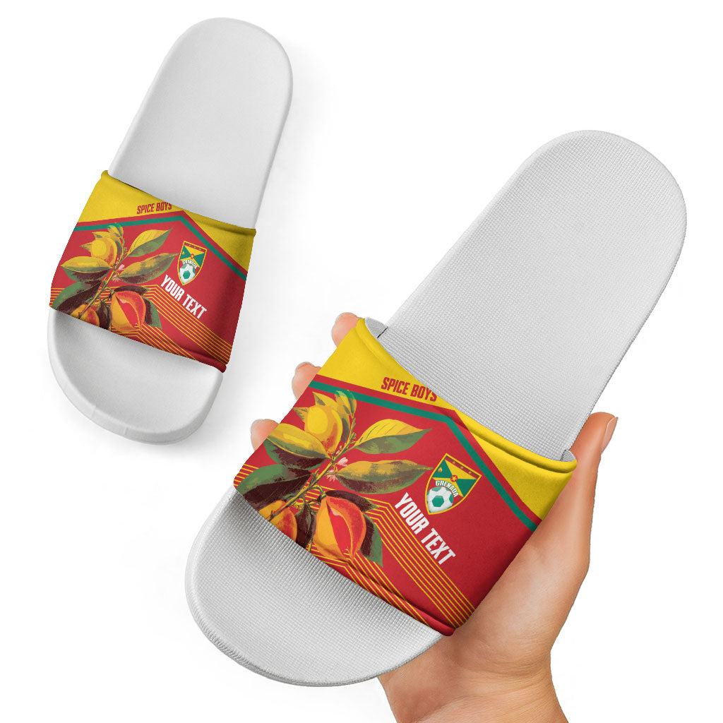 Grenada Football 2026 Custom Slide Sandals Go Spice Boys Nutmeg Red Version