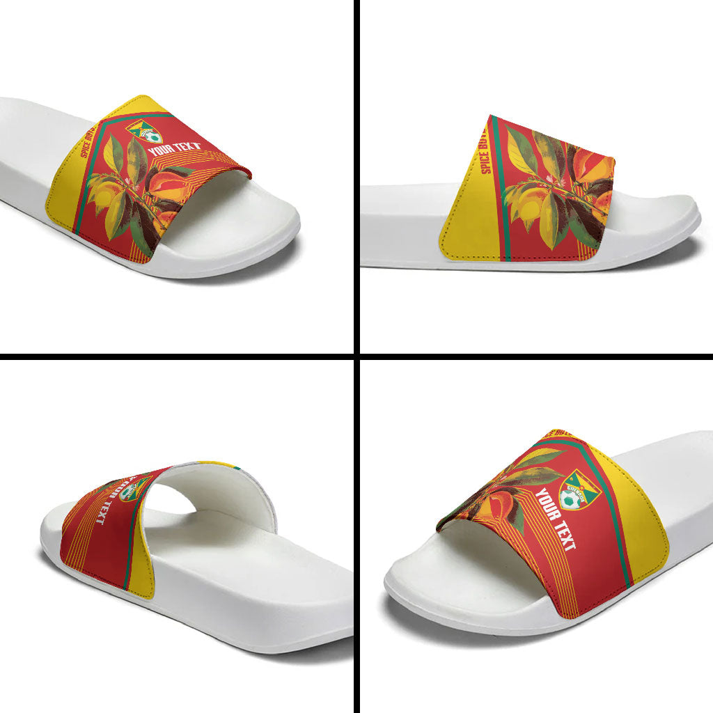 Grenada Football 2026 Custom Slide Sandals Go Spice Boys Nutmeg Red Version