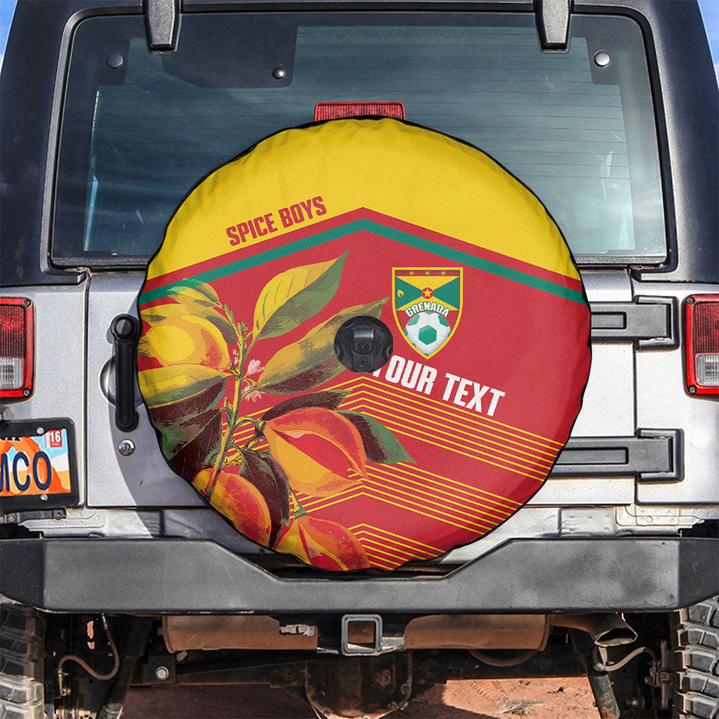 Grenada Football 2026 Custom Spare Tire Cover Go Spice Boys Nutmeg Red Version