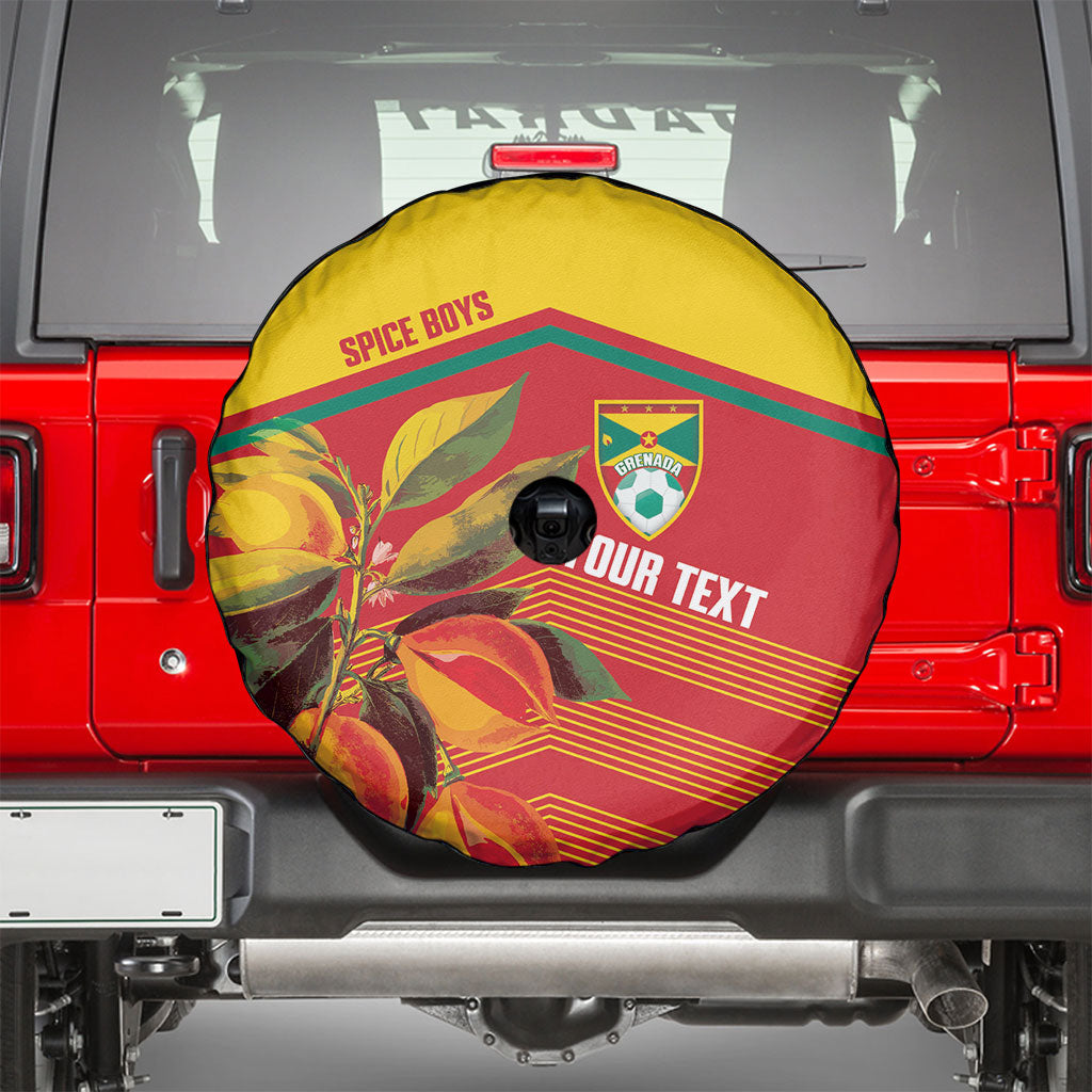 Grenada Football 2026 Custom Spare Tire Cover Go Spice Boys Nutmeg Red Version
