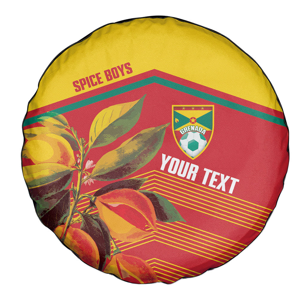 Grenada Football 2026 Custom Spare Tire Cover Go Spice Boys Nutmeg Red Version