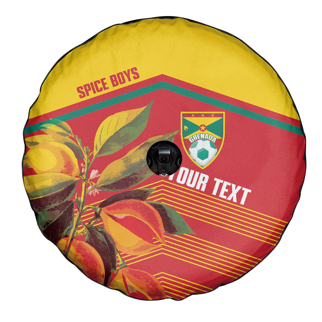 Grenada Football 2026 Custom Spare Tire Cover Go Spice Boys Nutmeg Red Version