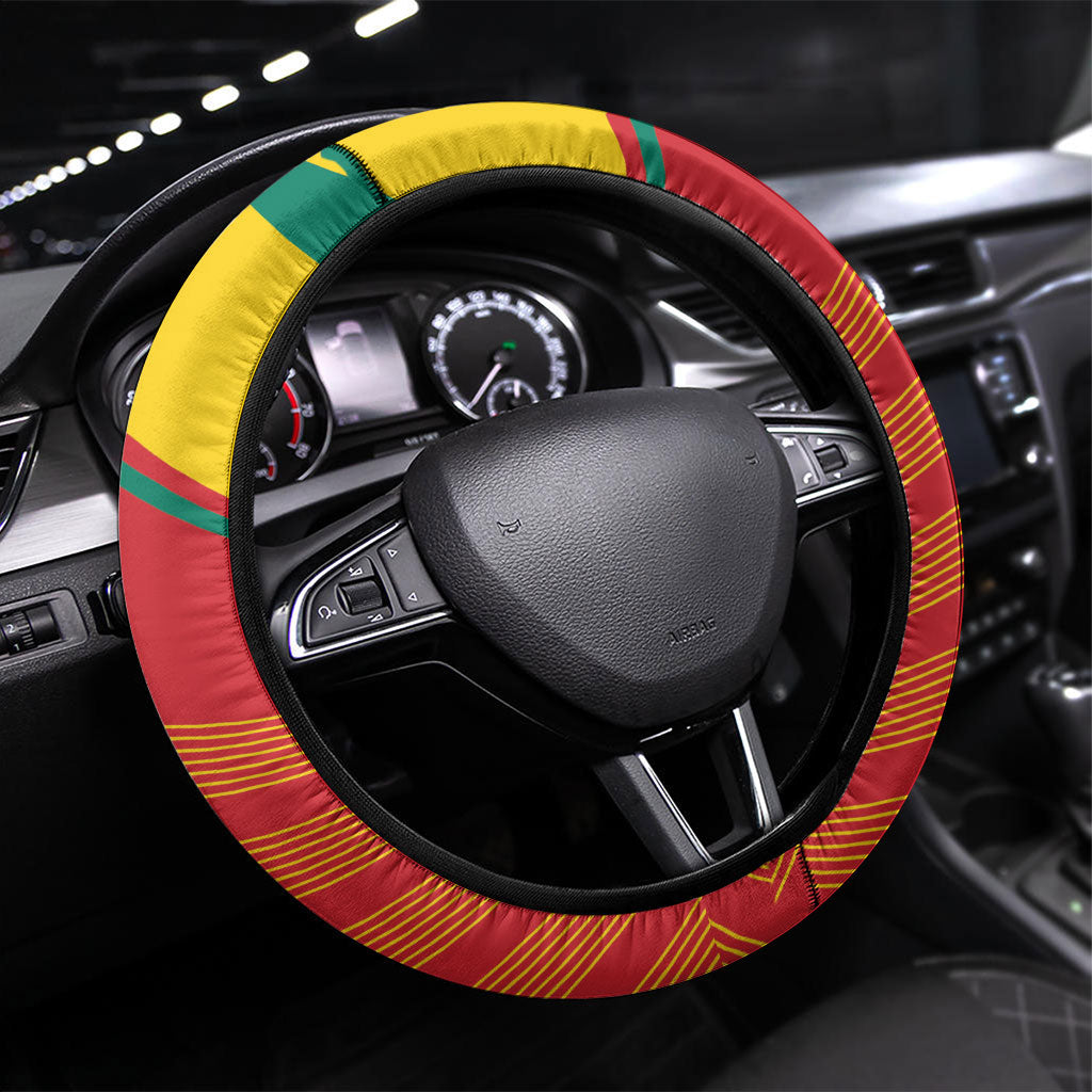 Grenada Football 2026 Steering Wheel Cover Go Spice Boys Nutmeg Red Version