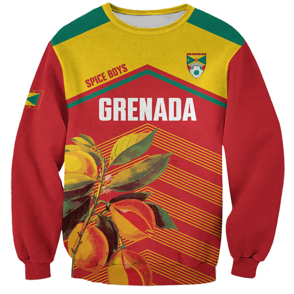 Grenada Football 2026 Custom Sweatshirt Go Spice Boys Nutmeg Red Version