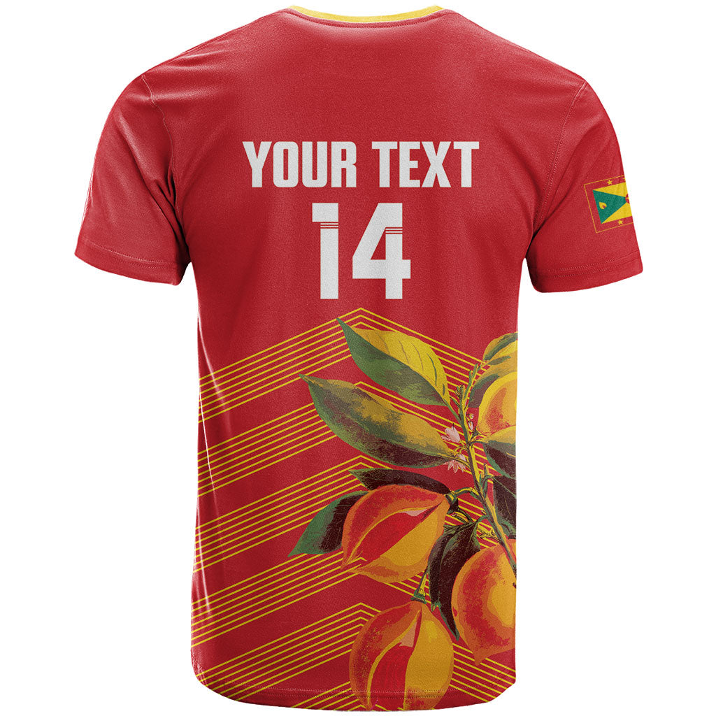 Grenada Football 2026 Custom T Shirt Go Spice Boys Nutmeg Red Version