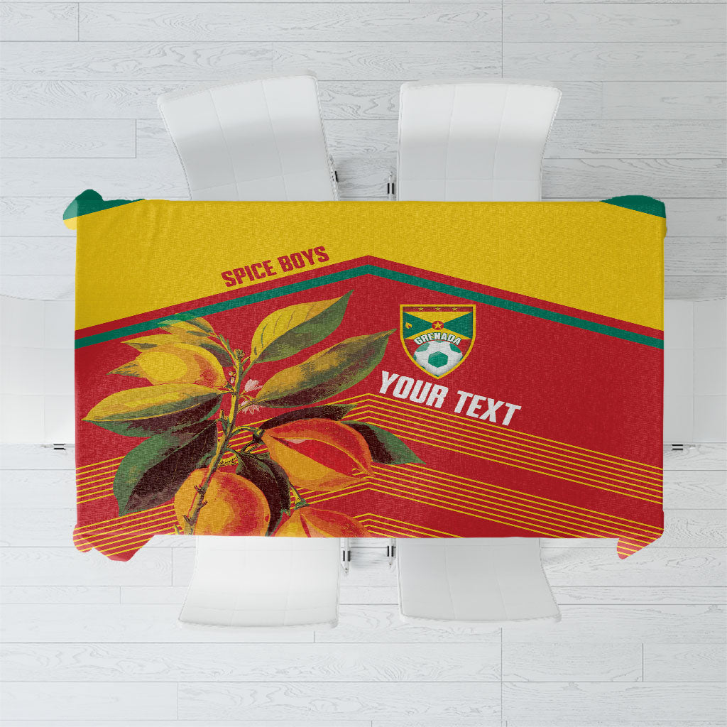 Grenada Football 2026 Custom Tablecloth Go Spice Boys Nutmeg Red Version