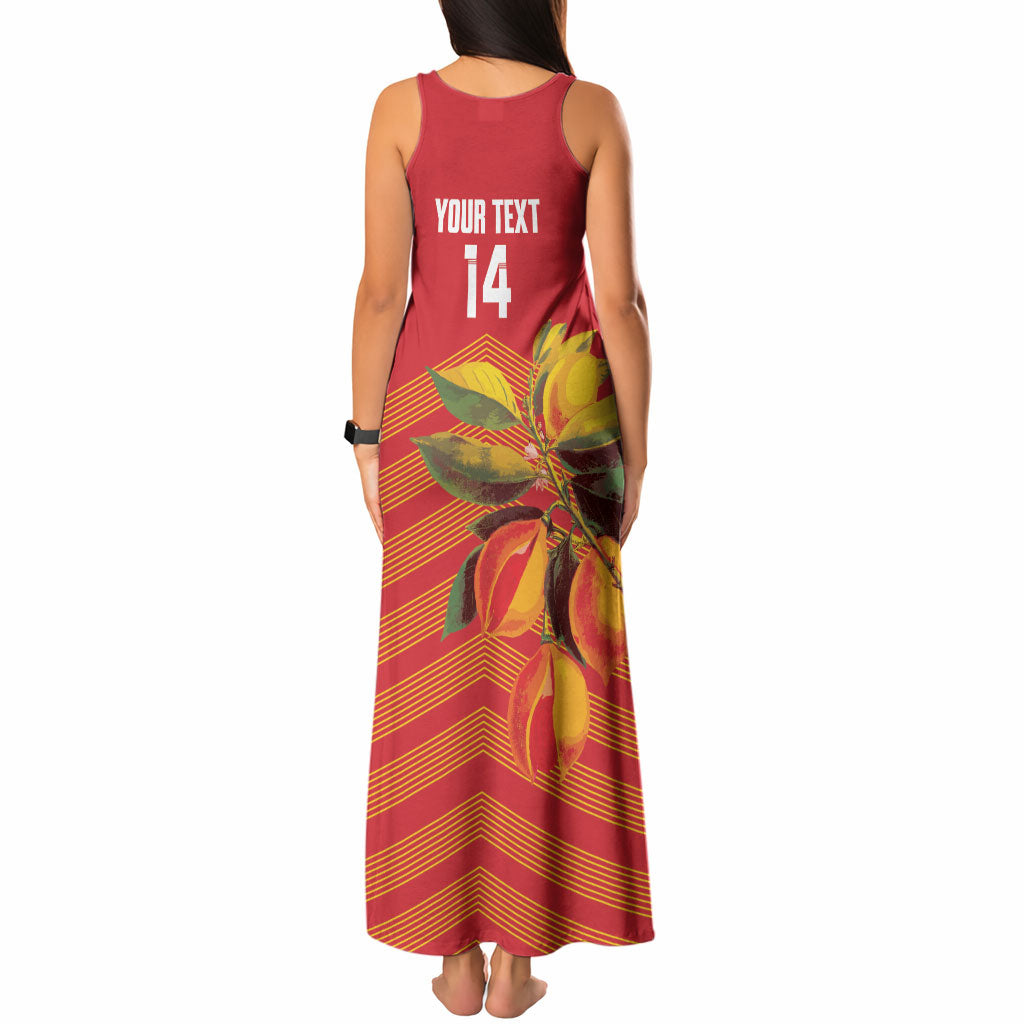 Grenada Football 2026 Custom Tank Maxi Dress Go Spice Boys Nutmeg Red Version