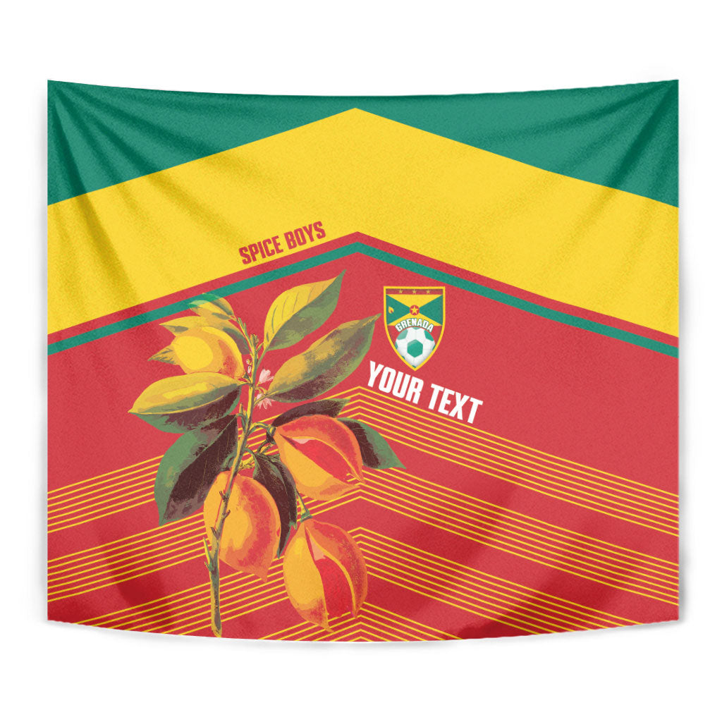 Grenada Football 2026 Custom Tapestry Go Spice Boys Nutmeg Red Version