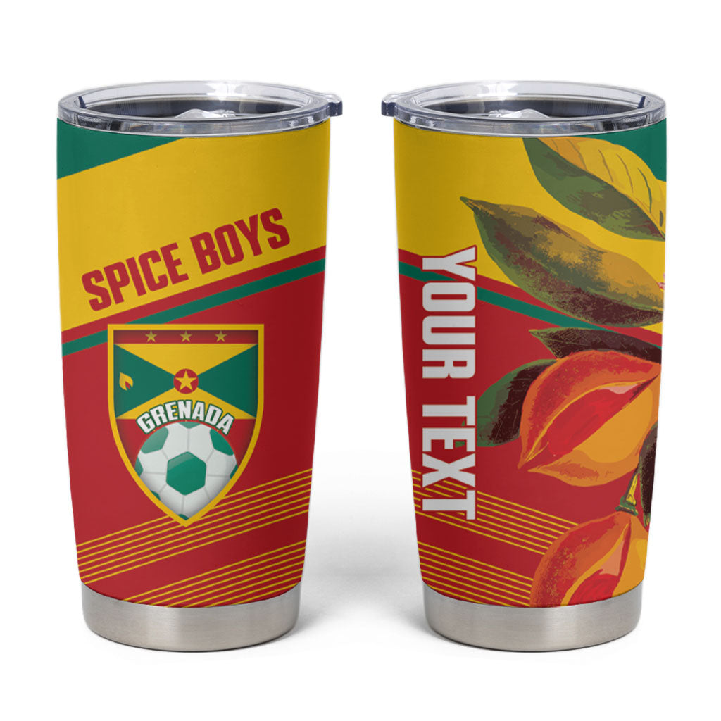 Grenada Football 2026 Custom Tumbler Cup Go Spice Boys Nutmeg Red Version