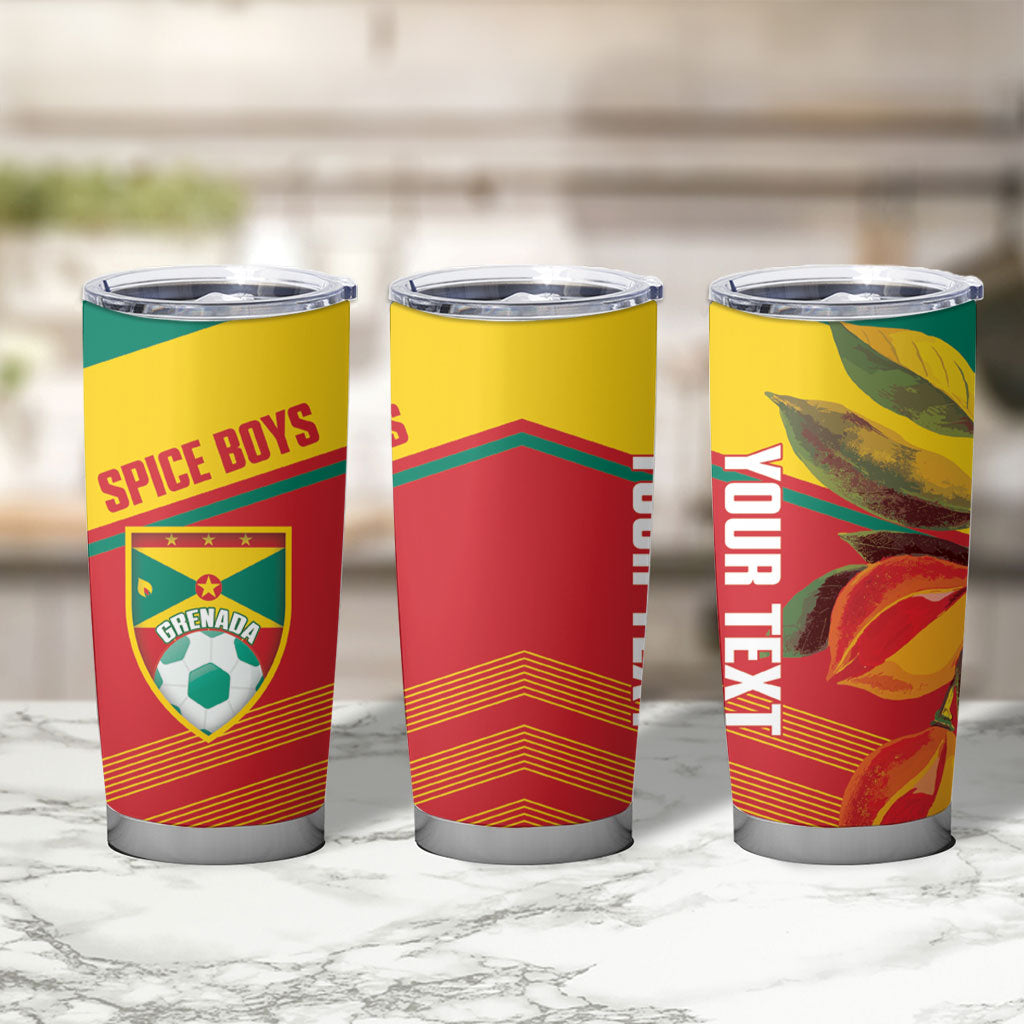 Grenada Football 2026 Custom Tumbler Cup Go Spice Boys Nutmeg Red Version