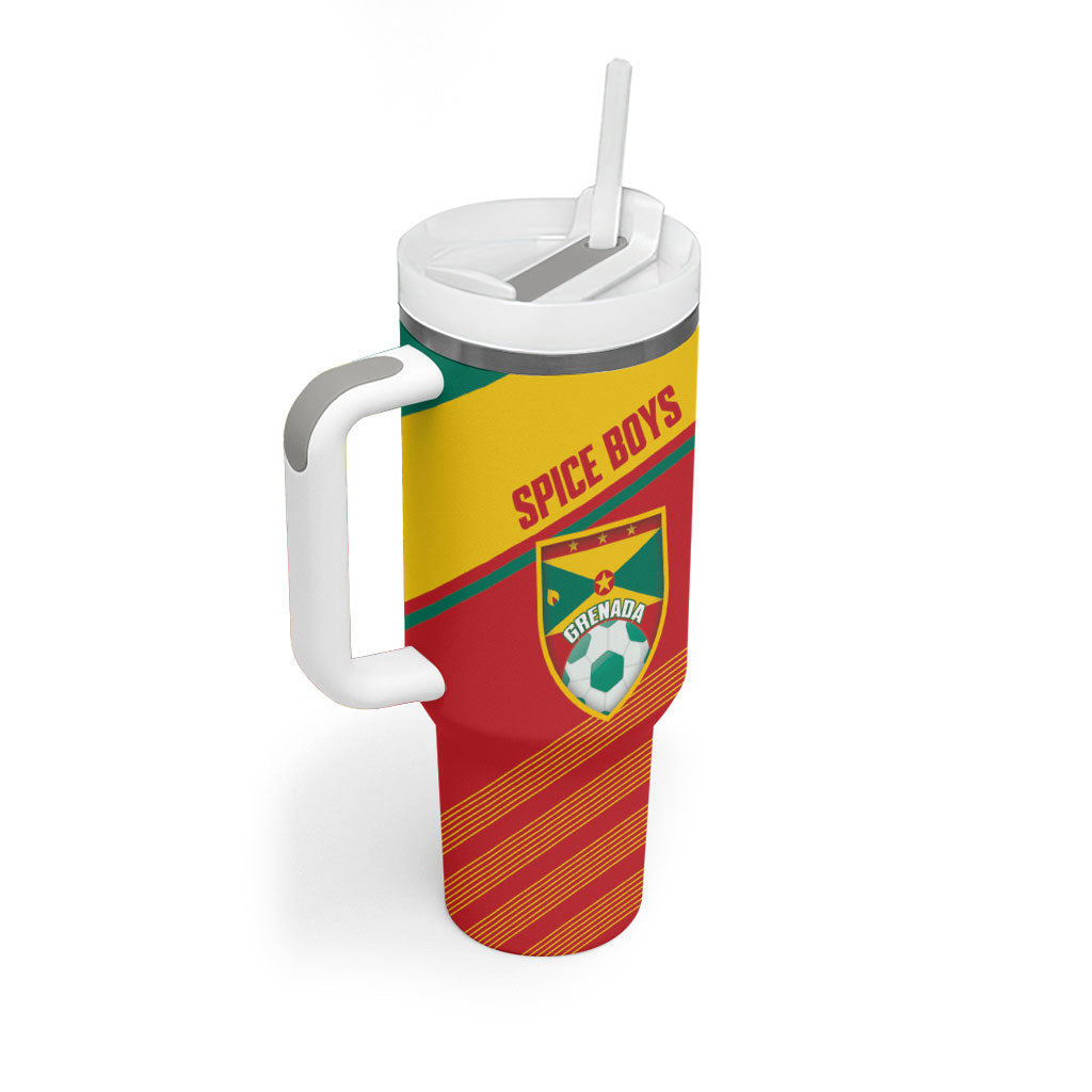 Grenada Football 2026 Custom Tumbler With Handle Go Spice Boys Nutmeg Red Version