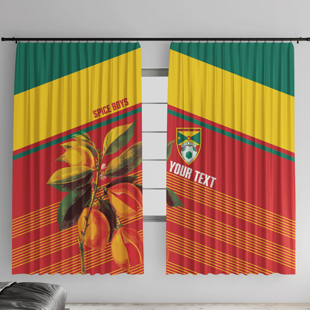 Grenada Football 2026 Custom Window Curtain Go Spice Boys Nutmeg Red Version