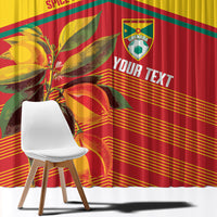Grenada Football 2026 Custom Window Curtain Go Spice Boys Nutmeg Red Version