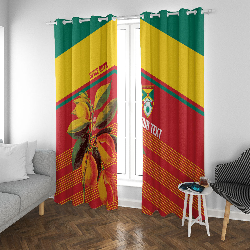 Grenada Football 2026 Custom Window Curtain Go Spice Boys Nutmeg Red Version