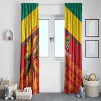 Grenada Football 2026 Custom Window Curtain Go Spice Boys Nutmeg Red Version